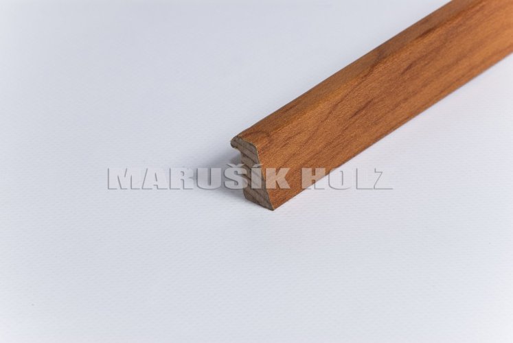 Lišta č.376 - 18 mm x 12 mm x 2,40 m, polodrážka, nastavovaná borovice, potahovaná TŘEŠŇOVOU fólií, PD1812 VÝPRODEJ!!!
