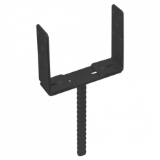 Patka kotevní typ "U" stavitelná 60 - 200 mm černá C 60-200 x 136 x 4,0 (48852)