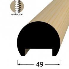 Dřevěné madlo kruhové ∅ 49 mm - 49D smrk