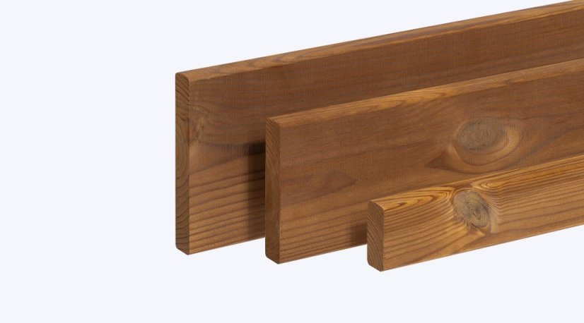 Hoblovaný hranolek 18 x 42 x 5100 mm - themowood, borovice, sušená