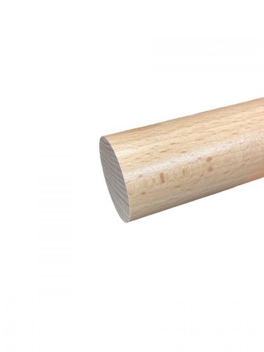 Dřevěné madlo kruhové R38 - ∅ 38 mm, buk napojovaný - Délka madla: 2,5m