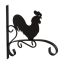 Držák závěsného květináče černý kohout (5424)