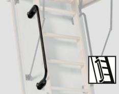 Kovové madlo pro půdní schody Oman 560MM DSS P-2 TDSS10017 červené