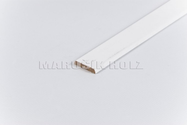 Krycí lišta č.391 - 25 mm x 4 mm x 2,40 m, nastavovaná, potahovaná BÍLOU fólií , K2504
