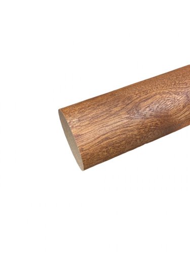 Dřevěné madlo kruhové R45 - ∅ 45 mm, rovný konec, mahagon napojovaný 1x lak - Délka madla: 3m