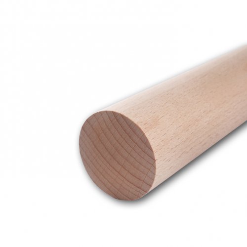 Dřevěné madlo kruhové HL45 - ∅ 45 mm, buk cinkovaný - Délka madla: 3,5m