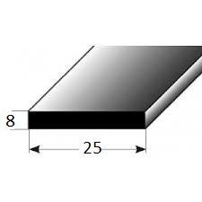 Plochá lišta č.066 - 25 mm x 8 mm, smrková, ŠH 2508
