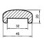 Dřevěné madlo 45 x 20 mm - MD4520 smrk cinkovaný - Délka madla: 2,5m