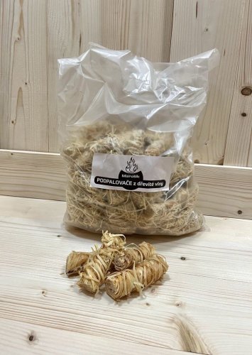 Podpalovač z dřevité vlny 50 mm 1,2kg