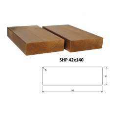 Hoblovaný hranol SHP 42 x 140 mm - THERMOWOOD