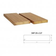 Hoblované prkno SHP 19 x 117 mm - THERMOWOOD
