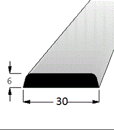 Profilová lišta č.059 - 30 mm x 6 mm, vnitřní, smrková, ŠP3006