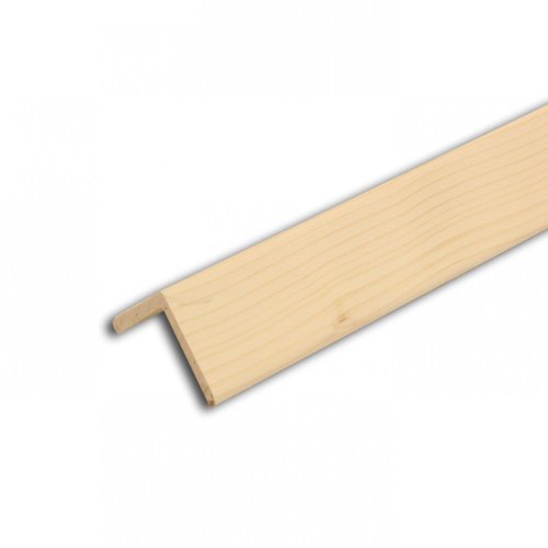 Rohová lišta č.258 - 40 mm x 40 mm, 3 oblé hrany " L", smrková, ŠL4040B