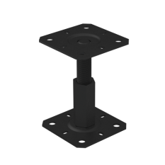 Stavitelná patka sloupku černá KTL 100 x 130 x 100 - 150 mm M20 (48801131)