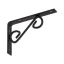 Konzole dekorativní jednoduchá černá 150 x 100 mm, WOP150 C