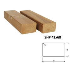 Hoblovaný hranol SHP 42 x 68 mm - THERMOWOOD