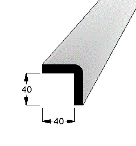 Rohová lišta č.260 - 40 mm x 40 mm, 1 oblá hrana " L", smrková, ŠL4040D