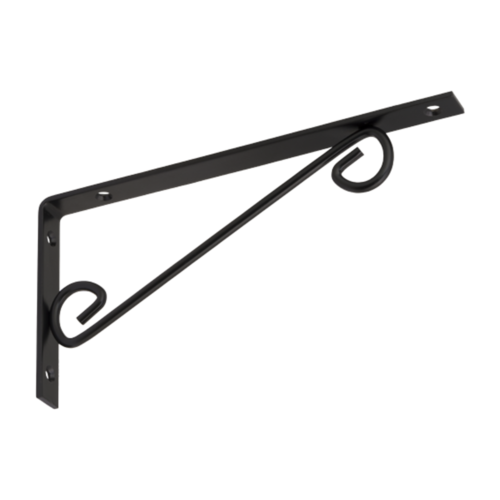Konzole dekorativní jednoduchá černá 250 x 125 mm, WOP250C
