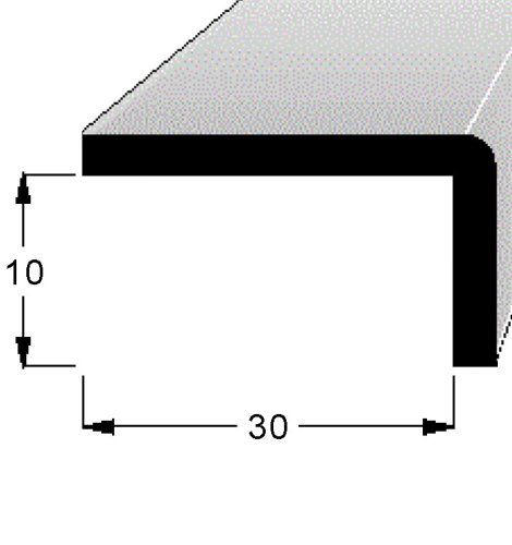Rohová lišta č.120 - 10 mm x 30 mm, 1 oblá hrana " L",  smrková, ŠL1030D