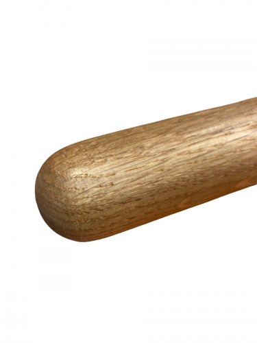Dřevěné madlo kruhové R38 - ∅ 38 mm, kulatý konec, dub napojovaný - Délka madla: 2,5m