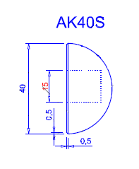 Ukončení madla 40S ∅ 40 mm - s drážkou, včetně kolíku, smrk Doprodej