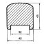 Dřevěné madlo 45 x 45 mm - MD4545 smrk cinkovaný - Délka madla: 2,5m