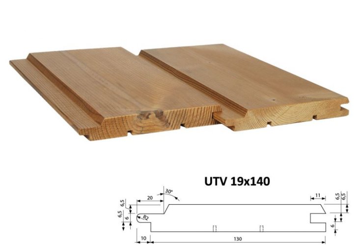 Obkladový profil UTV 19 x 140 mm - THERMOWOOD - Délka: 3000 mm