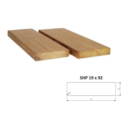 Hoblované prkno SHP 19 x 92 mm - THERMOWOOD - Délka: 3000 mm