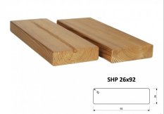 Hoblovaný hranol SHP 26 x 92 mm - THERMOWOOD