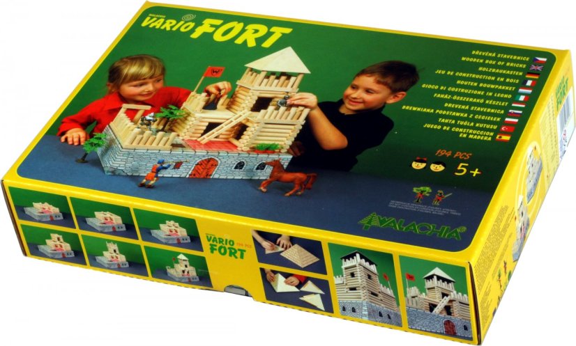 Vario Fort 194 dílů - dřevěná stavebnice