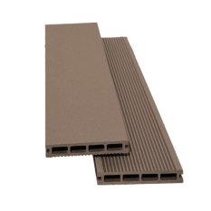 Terasový profil UNVOC 23 x 146 x 4000 mm ČOKOHNĚDÁ - jemné rýhovaní/hladká