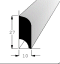Podlahová lišta č.371 - 27 mm x 10 mm x 2,40 m, nastavovaná BO/SM, P2710