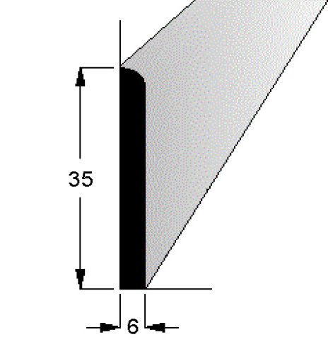 Podlahová lišta č.080 - 35 mm x 6 mm, vnitřní, smrková, ŠS3506A