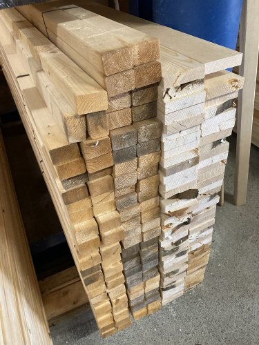 Hoblovaný hranolek C 60 x 60 x 5000 mm - smrkový, sušený