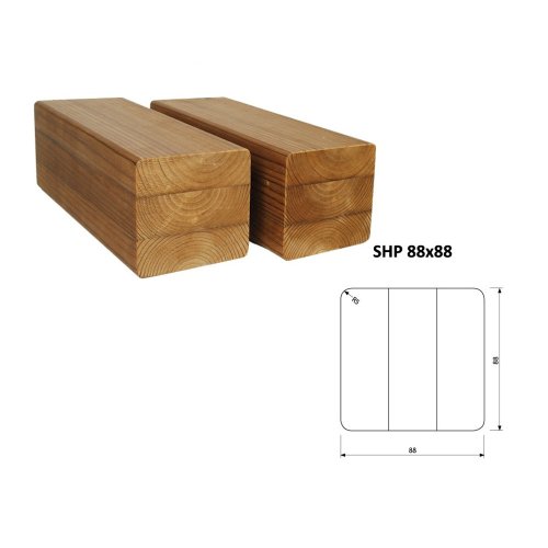 Hoblovaný hranol SHP 88 x 88 mm - THERMOWOOD, lepený - Délka: 4200 mm