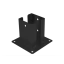 Patka sloupku se čtvercovou základnou černá C 122x150x2,5 mm PSPD