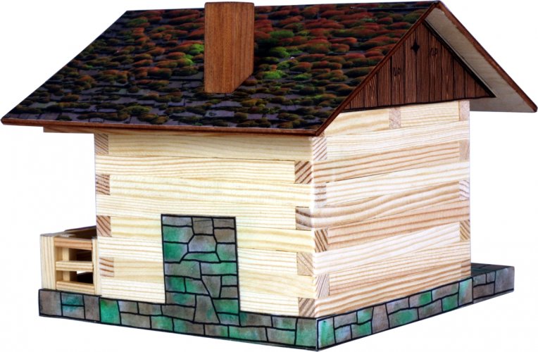 Alpská chata 103 dílů - dřevěná stavebnice