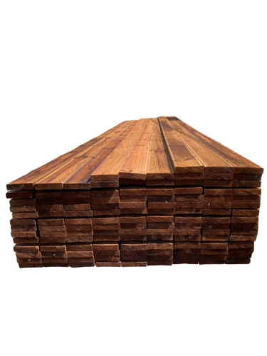 Prkno terasové 28 x 120 x 5100 mm - severská borovice, tlaková impregnace, rýhované