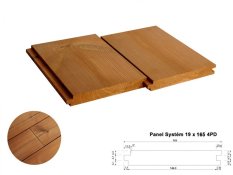 Panel systém 19 x 165 x 4200 mm - obkladové panely THERMOWOOD, 4 strany - DOPRODEJ