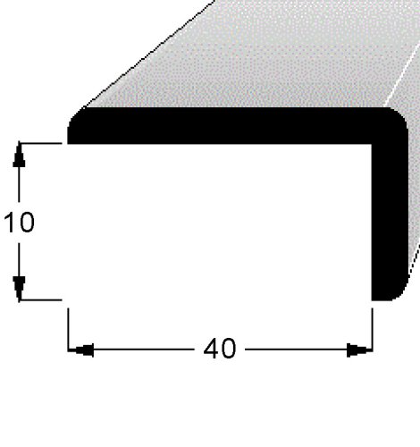 Rohová lišta č.126 - 10 mm x 40 mm, 3 oblé hrany " L", smrková, ŠL1040B