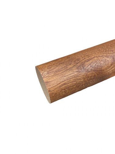 Dřevěné madlo kruhové R45 - ∅ 45 mm, rovný konec, mahagon napojovaný 1x lak - Délka madla: 3m