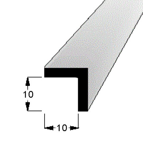 Rohová lišta č.101 - 10 mm x 10 mm, 3 ostré hrany " L", smrková, ŠL1010A