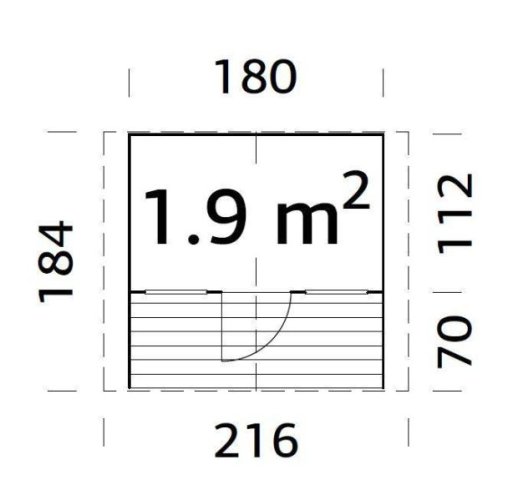 Dětský domek FELIX (180cm x 112cm) tl. 16mm