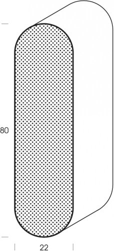 Dřevěné madlo HL80 - 22 x 80 mm, dub cinkovaný - Délka madla: 1,5m