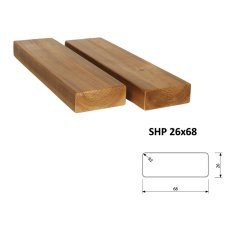 Hoblovaný hranol SHP 26 x 68 mm - THERMOWOOD