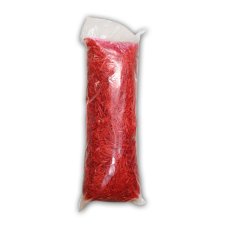 Dekorační dřevitá vlna - červená, 200 g