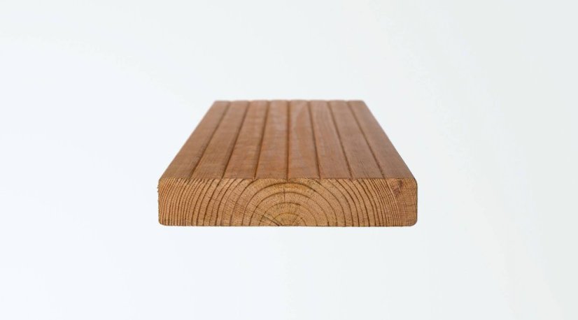 Terasový profil 26x140mm * 4,2m RW - Thermowood sev. borovice, rýhovaná/hladká