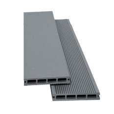 Terasový profil UNVOC 23 x 146 x 4000 mm ŠEDÁ - jemné rýhovaní/hladká