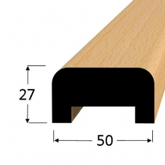 Dřevěné madlo 27 x 50 mm -  5027D  buk
