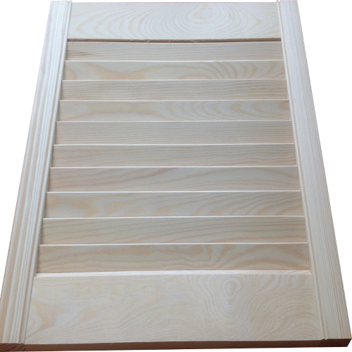 Lamelové dveře 2422 x 494 mm - borovice, otevřený profil